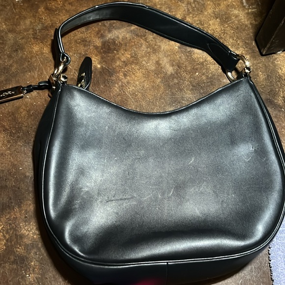 Black Leather Coach Purse - Picture 3 of 4
